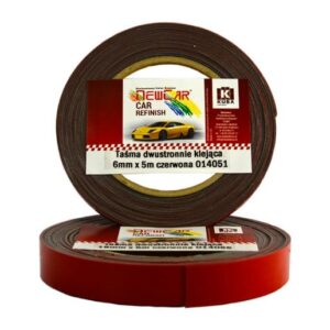 NewCar Taśma dwustronnie klejąca 6mm x 5m czerowna