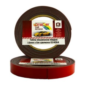 NewCar Taśma dwustronnie klejąca 15mm x 5m czerowna