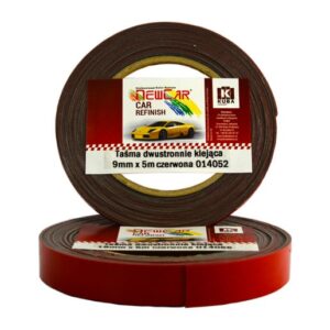 Taśma dwustronnie klejąca 9mm x 5m czerowna